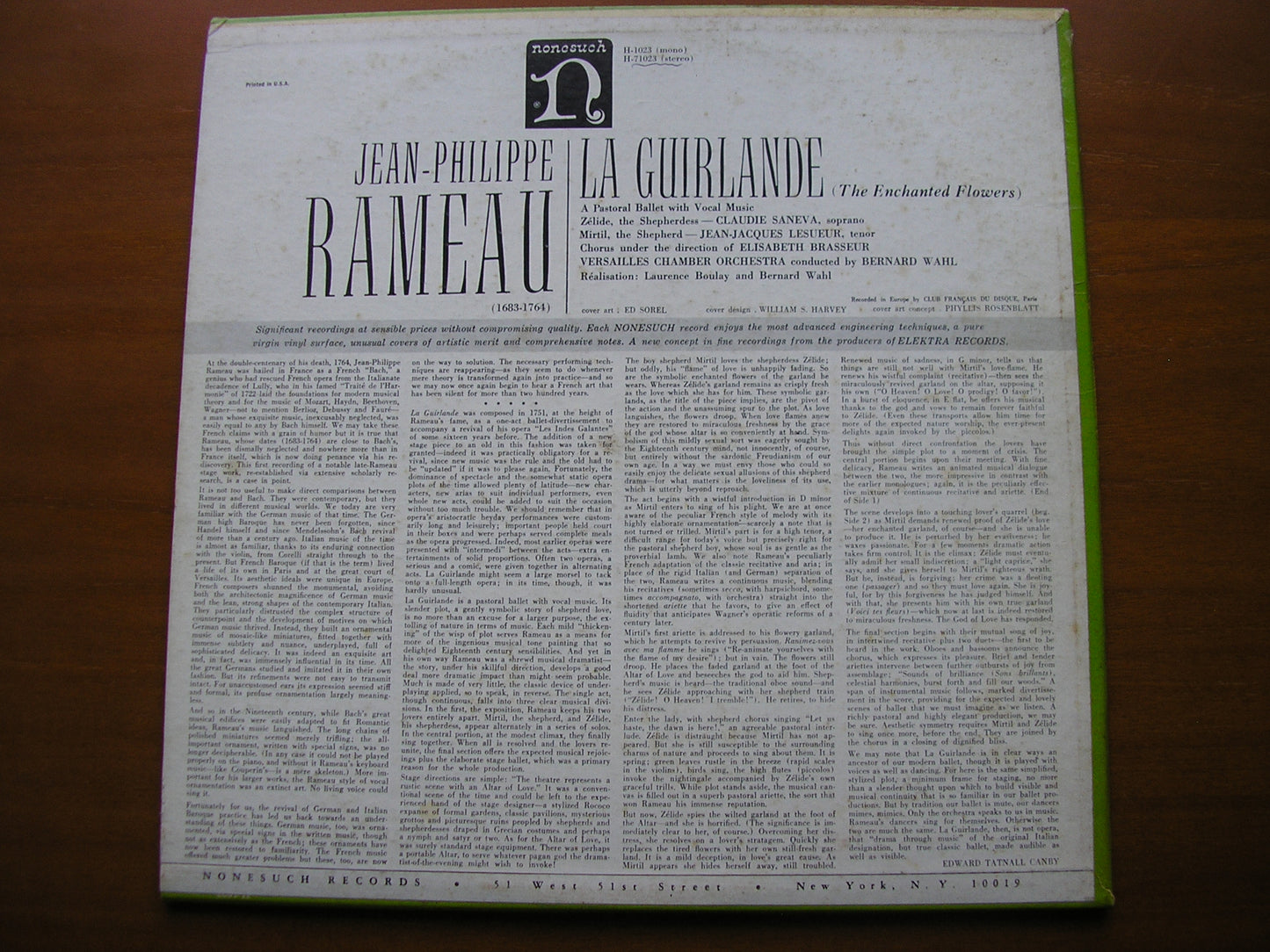 RAMEAU: LA GUIRLANDE      SOLOISTS / VERSAILLES CHAMBER ORCHESTRA / WAHL     H-71023