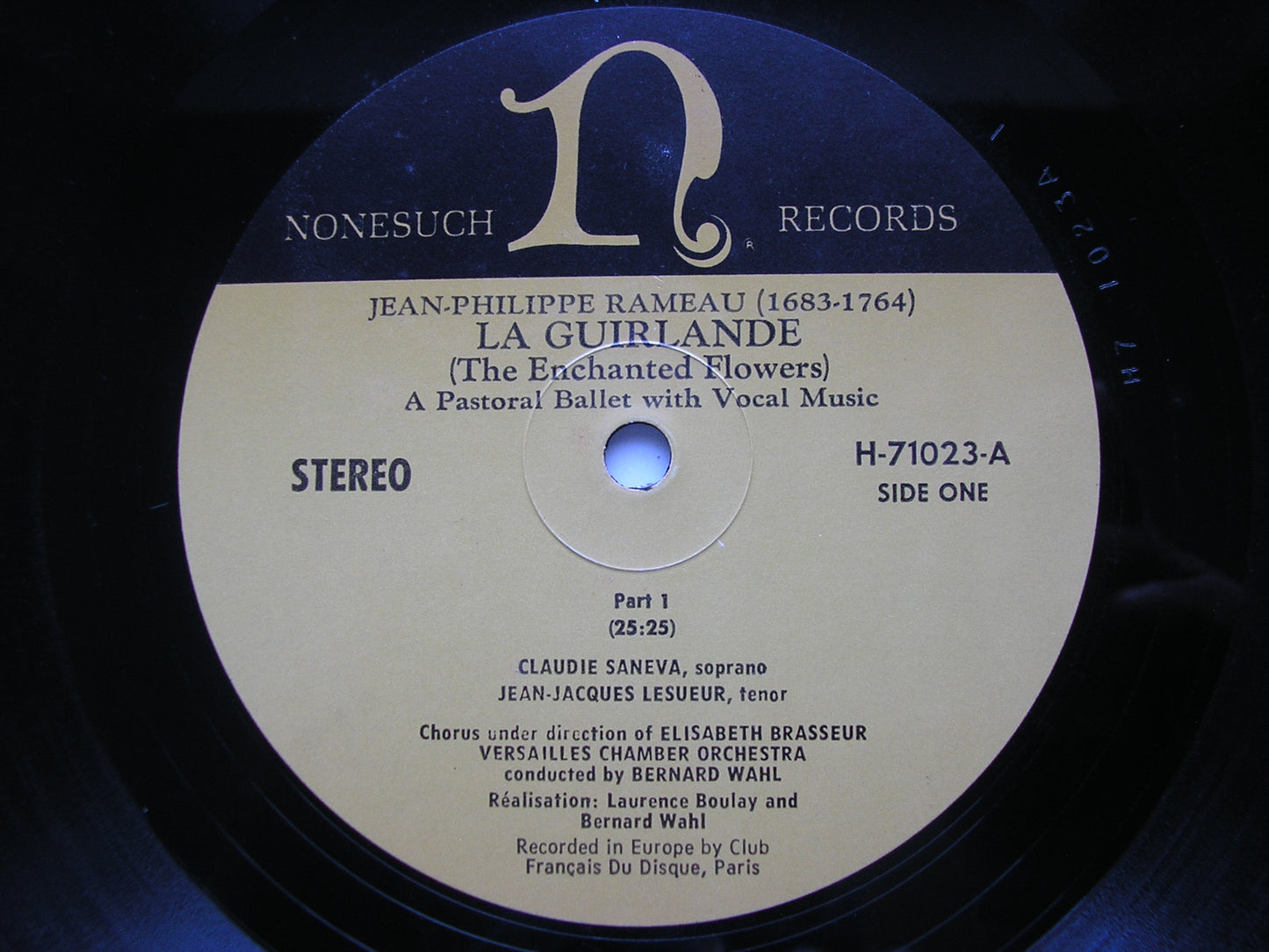 RAMEAU: LA GUIRLANDE      SOLOISTS / VERSAILLES CHAMBER ORCHESTRA / WAHL     H-71023