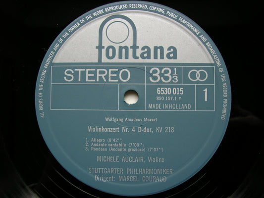 MOZART: VIOLIN CONCERTOS Nos. 4 & 5 AUCLAIR / STUTTGART PHILHARMONIC / COURAUD 6530 015