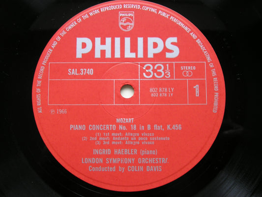 MOZART: PIANO CONCERTOS Nos. 18 & 22       HAEBLER / LONDON SYMPHONY / DAVIS     SAL 3740