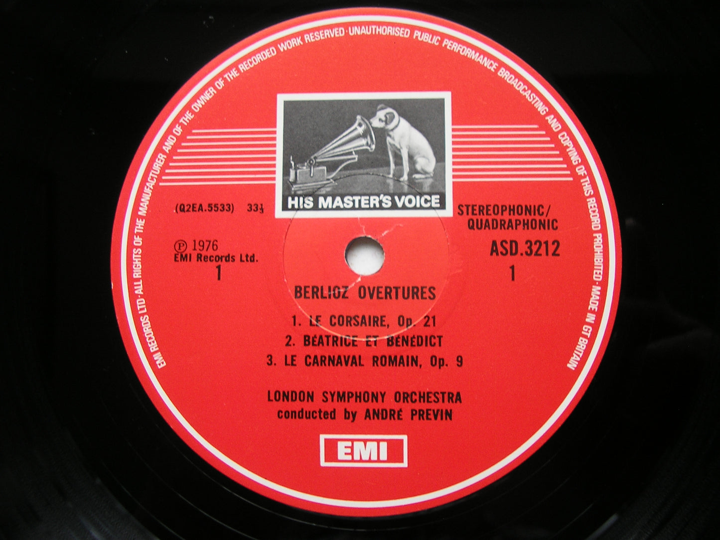 BERLIOZ: OVERTURES ANDRE PREVIN / LONDON SYMPHONY ASD 3212