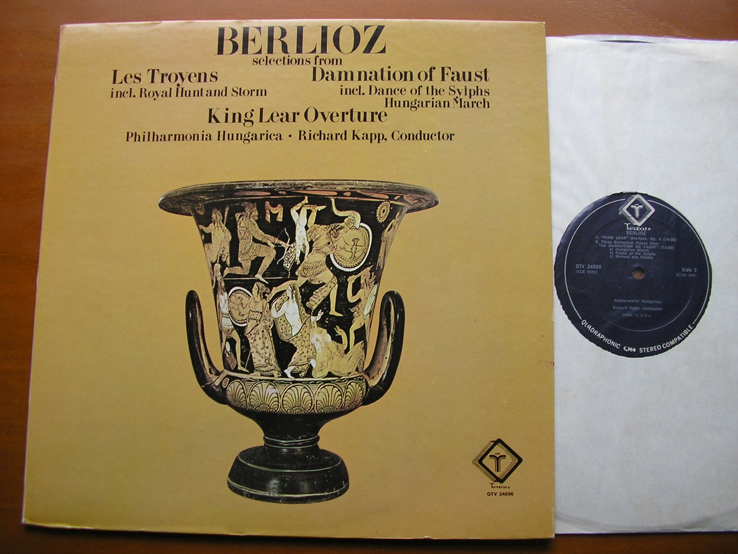 BERLIOZ: KING LEAR Overture / LES TROYENS Ballet Music / LA DAMNATION DE FAUST excerpts PHILHARMONIA HUNGARICA / KAPP QTV 34696