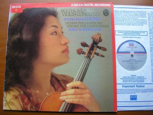 BEETHOVEN: VIOLIN CONCERTO      KYUNG WHA-CHUNG / VIENNA PHILHARMONIC / KONDRASHIN     SXDL 7508