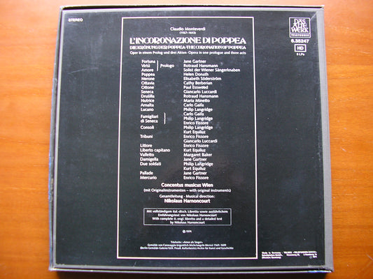 MONTEVERDI: THE CORONATION OF POPPEA SOLOISTS / CONCENTUS MUSICUS VIENNA / HARNONCOURT 5LP 6.35247