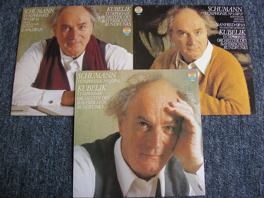 SCHUMANN: THE FOUR SYMPHONIES / MANFRED OVERTURE     RAFAEL KUBELIK / BAVARIAN RADIO SYMPHONY    3 LP
