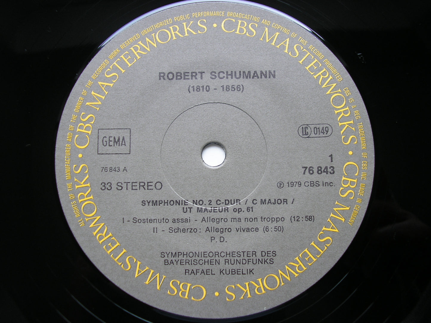 SCHUMANN: THE FOUR SYMPHONIES / MANFRED OVERTURE     RAFAEL KUBELIK / BAVARIAN RADIO SYMPHONY    3 LP