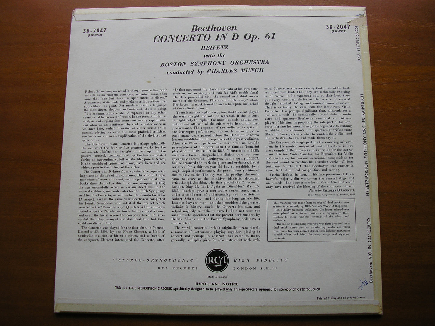 BEETHOVEN: VIOLIN CONCERTO CAMPOLI / ROYAL PHILHARMONIC / PRITCHARD SXLP 20043