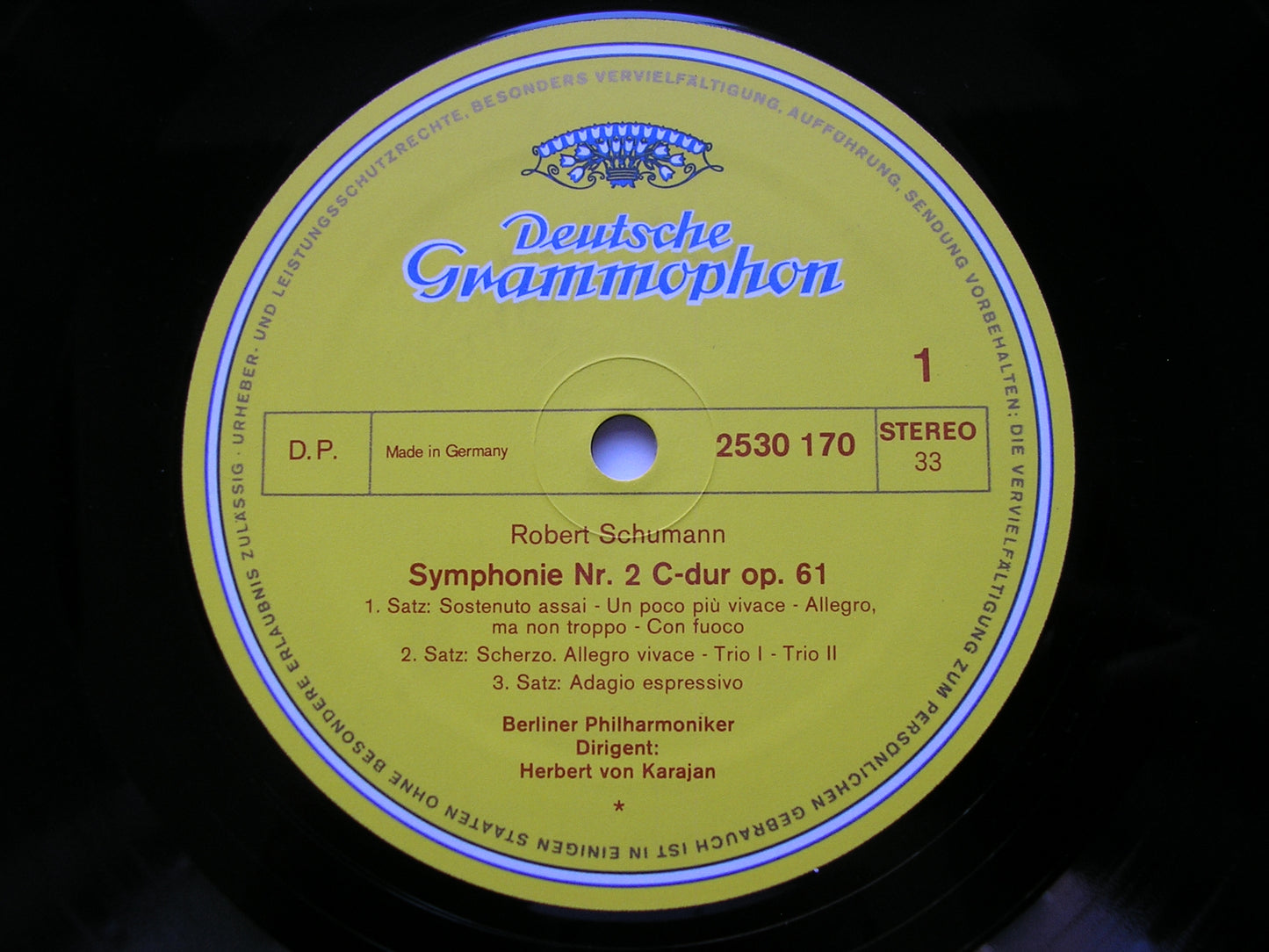 SCHUMANN: THE FOUR SYMPHONIES / OVERTURE, SCHERZO & FINALE Op. 52      KARAJAN / BERLIN PHILHARMONIC  3LP