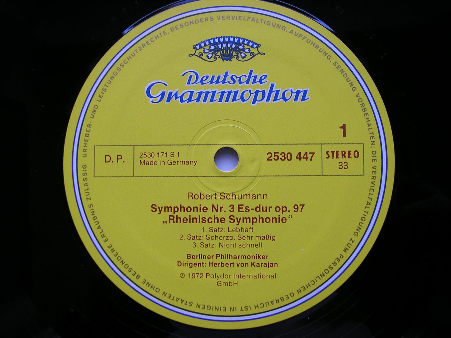 SCHUMANN: THE FOUR SYMPHONIES / OVERTURE, SCHERZO & FINALE Op. 52      KARAJAN / BERLIN PHILHARMONIC  3LP