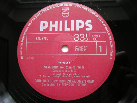 BRUCKNER: SYMPHONY No. 2      HAITINK / CONCERTGEBOUW ORCHESTRA      SAL 3785