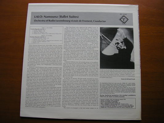 LALO: NAMOUNA  Ballet Suites nos. 1 & 2       DE FROMENT / ORCHESTRA OF RADIO LUXEMBOURG    QTV 34724