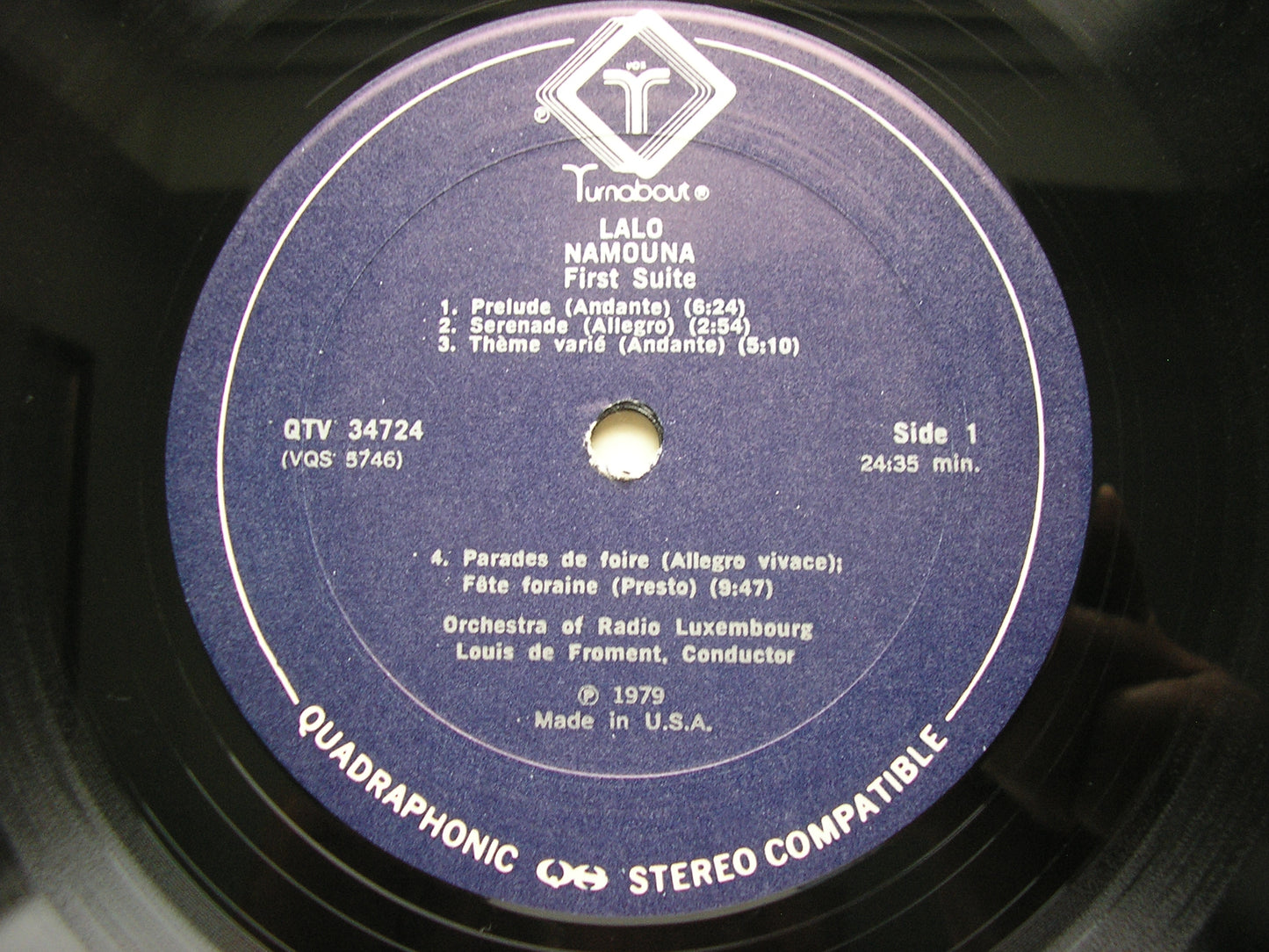 LALO: NAMOUNA Ballet Suites nos. 1 & 2 DE FROMENT / ORCHESTRA OF RADIO LUXEMBOURG QTV 34724