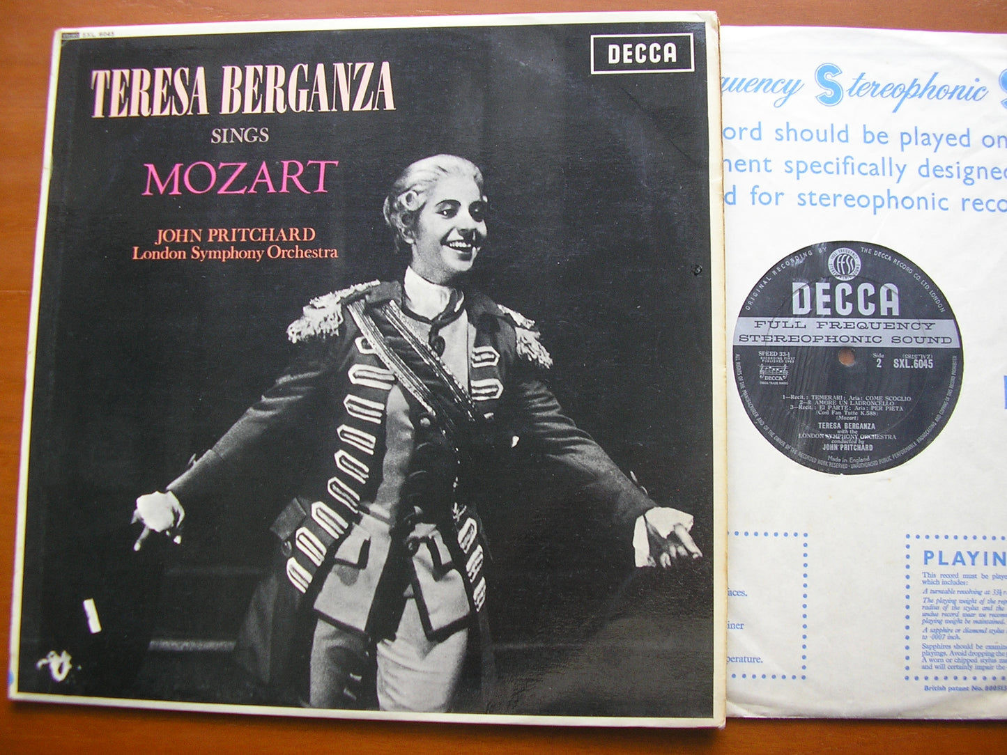 TERESA BERGANZA SINGS MOZART ARIAS BERGANZA / LONDON SYMPHONY / PRITCHARD SXL 6045
