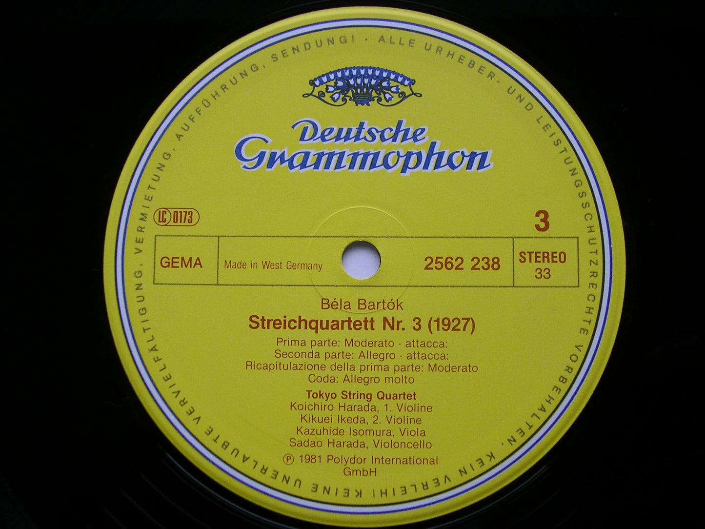 BARTOK: THE STRING QUARTETS     TOKYO STRING QUARTET    2740 235