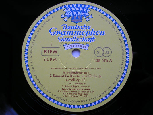 RACHMANINOV: PIANO CONCERTO No. 2 / SIX PRELUDES   RICHTER / WARSAW PHILHARMONIC / WISLOCKI    138 076
