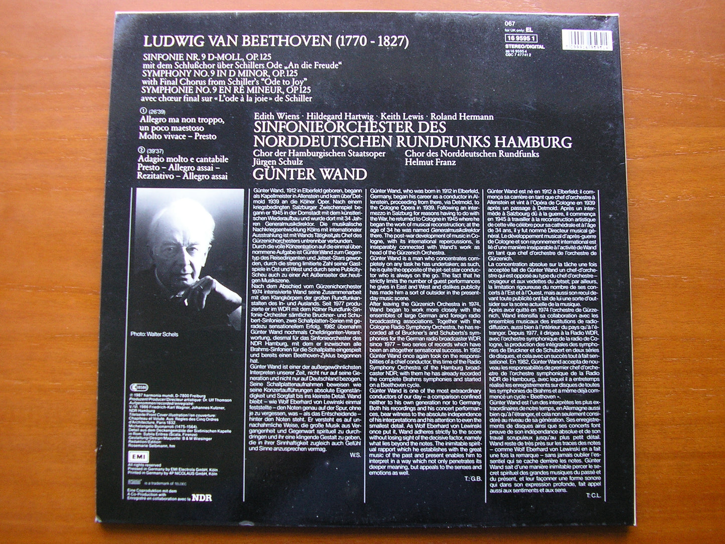 BEETHOVEN: SYMPHONY No. 6 'Pastorale' WAND / NDR ORCHESTRA HAMBURG 1C 067 16 9561