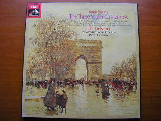 SAINT-SAENS: THE THREE VIOLIN CONCERTOS / HAVANAISE / INTRODUCTION & RONDO   ULF HOELSCHER / NEW PHILHARMONIA / PIERRE DERVAUX   SLS 5103