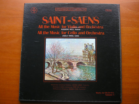 SAINT-SAENS: ALL THE WORKS FOR VIOLIN & ORCHESTRA / CELLO & ORCHESTRA    RUGGIERO RICCI / LASZLO VARGA / FROMENT / PETERS / CAO     QSVBX 5134
