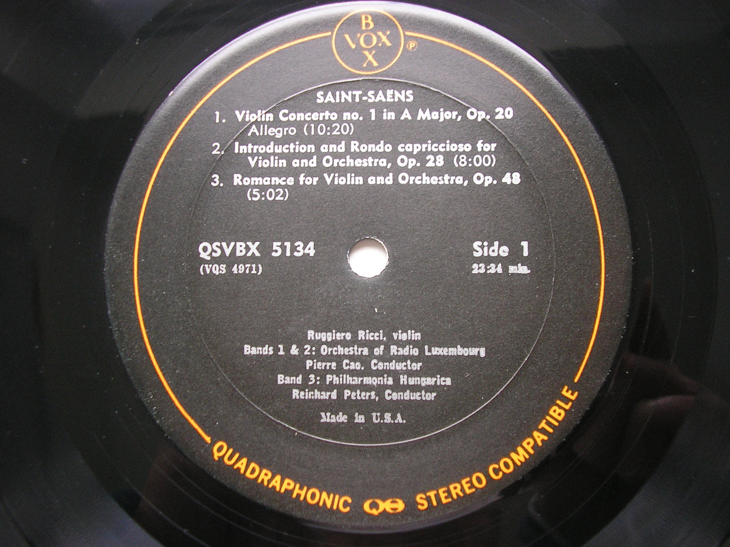 SAINT-SAENS: ALL THE WORKS FOR VIOLIN & ORCHESTRA / CELLO & ORCHESTRA RUGGIERO RICCI / LASZLO VARGA / FROMENT / PETERS / CAO QSVBX 5134