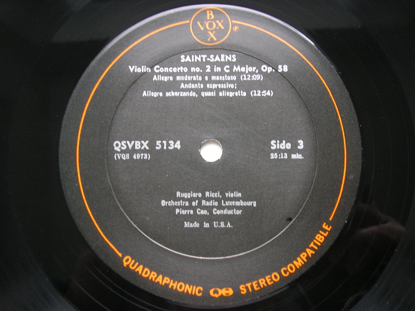 SAINT-SAENS: ALL THE WORKS FOR VIOLIN & ORCHESTRA / CELLO & ORCHESTRA RUGGIERO RICCI / LASZLO VARGA / FROMENT / PETERS / CAO QSVBX 5134