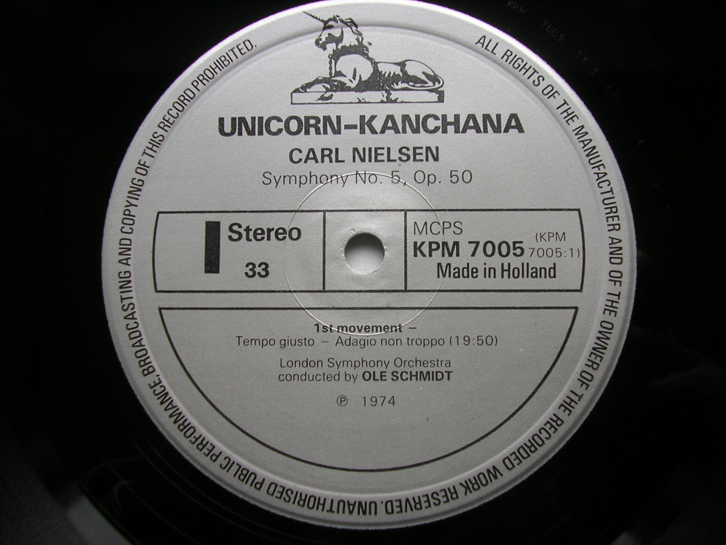 NIELSEN: THE SIX SYMPHONIES     SCHMIDT / LONDON SYMPHONY ORCHESTRA    KPM 7001 - 6