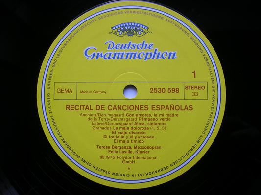 SPANISH SONGS FROM 16th to the 20th CENTURY     BERGANZA / LAVILLA    2530 598