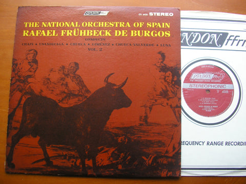 SPANISH ORCHESTRAL MUSIC from ZARZUELAS   Volume 2     DE BURGOS / NATIONAL ORCHESTRA OF SPAIN     CS 6425