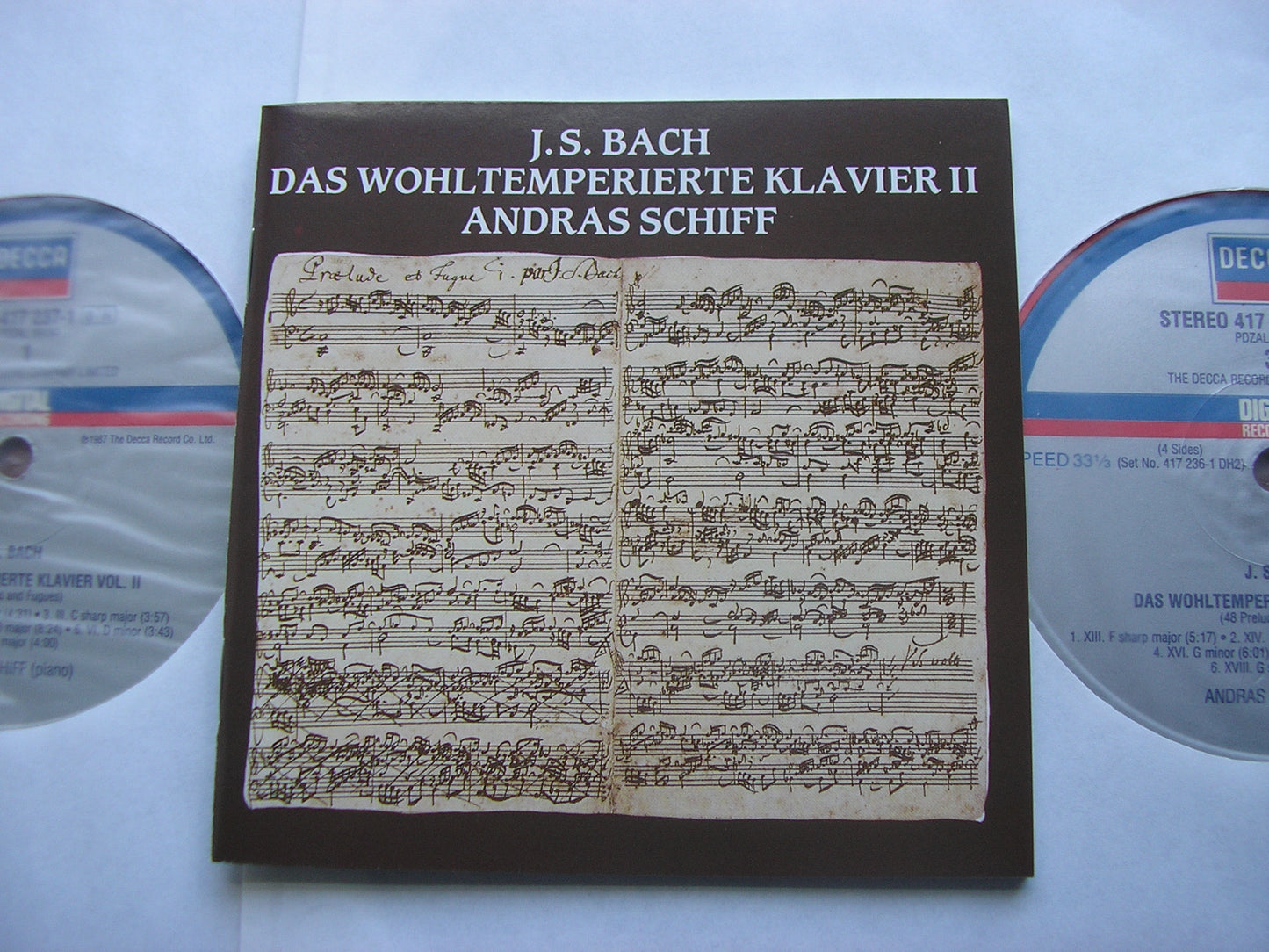 BACH: THE WELL - TEMPERED CLAVIER BOOK 2 ANDRAS SCHIFF 2LP 417 236