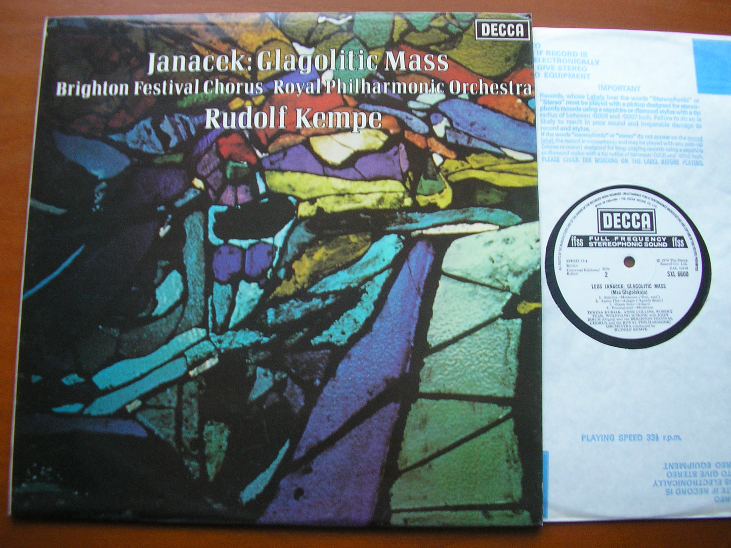 JANACEK: GLAGOLITIC MASS     SOLOISTS / ROYAL PHILHARMONIC / KEMPE    SXL 6600
