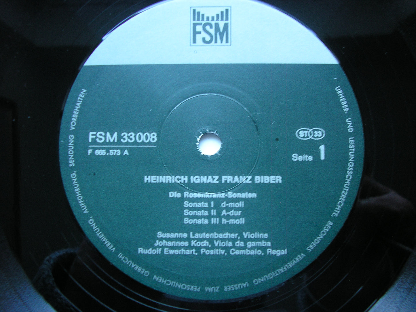 BIBER: THE ROSENKRANZ SONATAS LAUTENBACHER / KOCH / EWERHART FSM 33 008 / 10