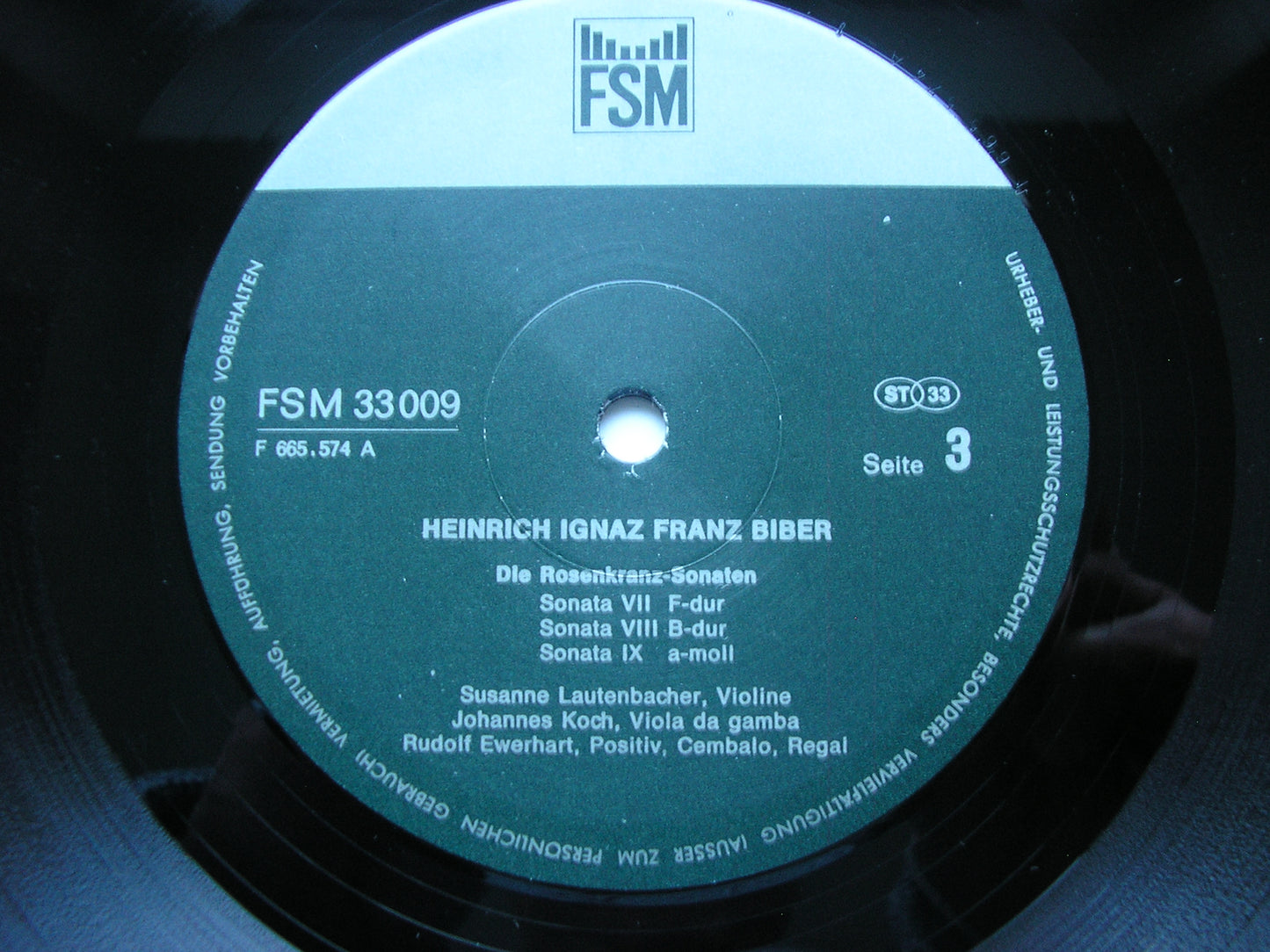 BIBER: THE ROSENKRANZ SONATAS LAUTENBACHER / KOCH / EWERHART FSM 33 008 / 10