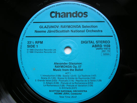 GLAZUNOV: RAYMONDA  excerpts from the ballet     JARVI / SCOTTISH NATIONAL ORCHESTRA     ABRD 1159