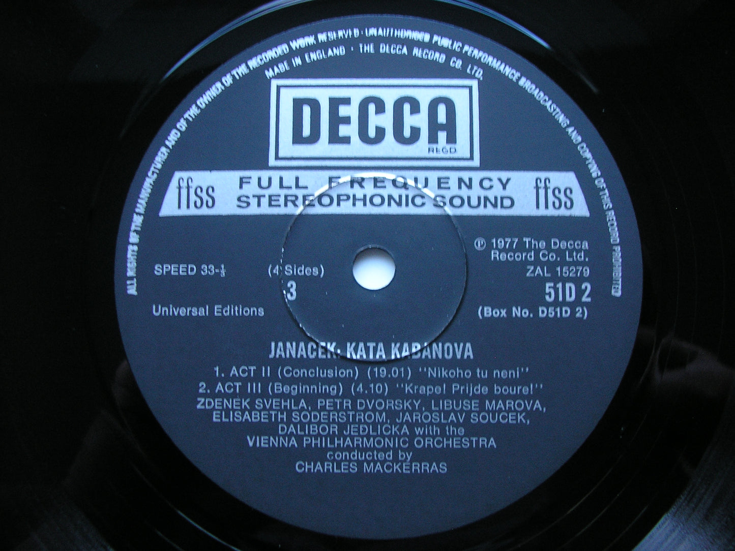 JANACEK: KATA KABANOVA   SODERSTROM / DVORSKY / VIENNA PHILHARMONIC / MACKERRAS    D51D2