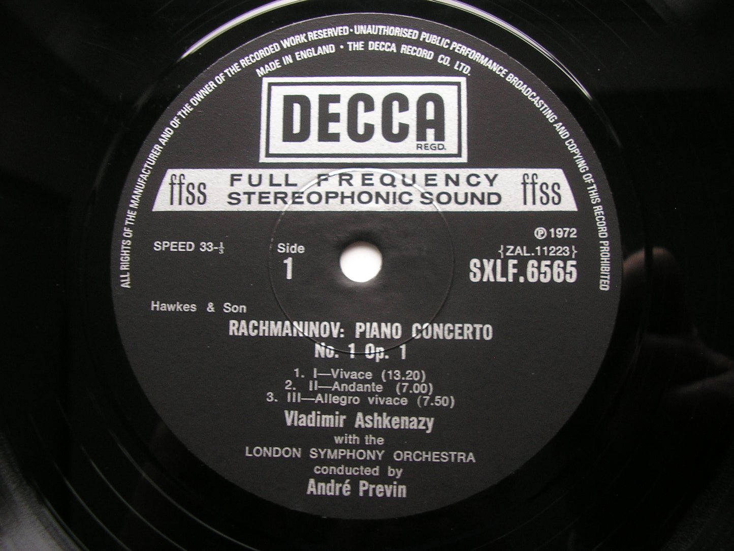 RACHMANINOV: THE FOUR PIANO CONCERTOS / RHAPSODY      ASHKENAZY / LONDON SYMPHONY / PREVIN     SXLF 6565 - 7