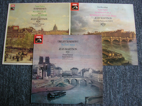 SAINT-SAENS: THE FIVE SYMPHONIES     MARTINON / FRENCH NATIONAL RADIO ORCHESTRA    3LP
