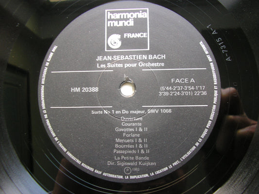 BACH: FOUR ORCHESTRAL SUITES BWV 1066 - 1069      LA PETITE BANDE / KUIJKEN    2 LP      HM 20388/9