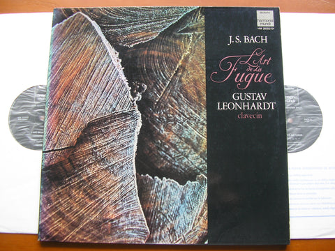 BACH: THE ART OF FUGUE    GUSTAV LEONHARDT     2 LP      HM20303 / 4