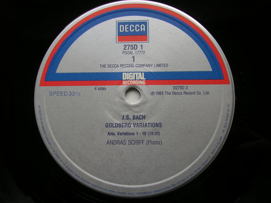 BACH: GOLDBERG VARIATIONS / FOUR DUETS / CHROMATIC FANTASY      ADRAS SCHIFF     D275D2