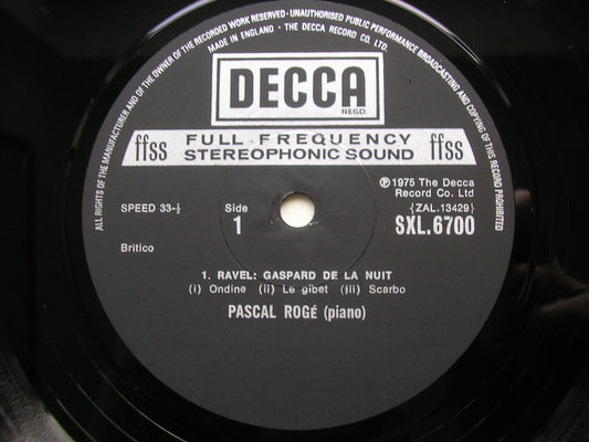 RAVEL: PIANO MUSIC Volumes 1 - 3 PASCAL ROGE 3 LP SXL 6674 / 6700 / 6715