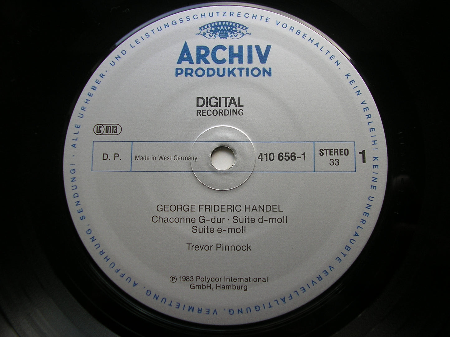 HANDEL: CHACONNE TREVOR PINNOCK 410 656
