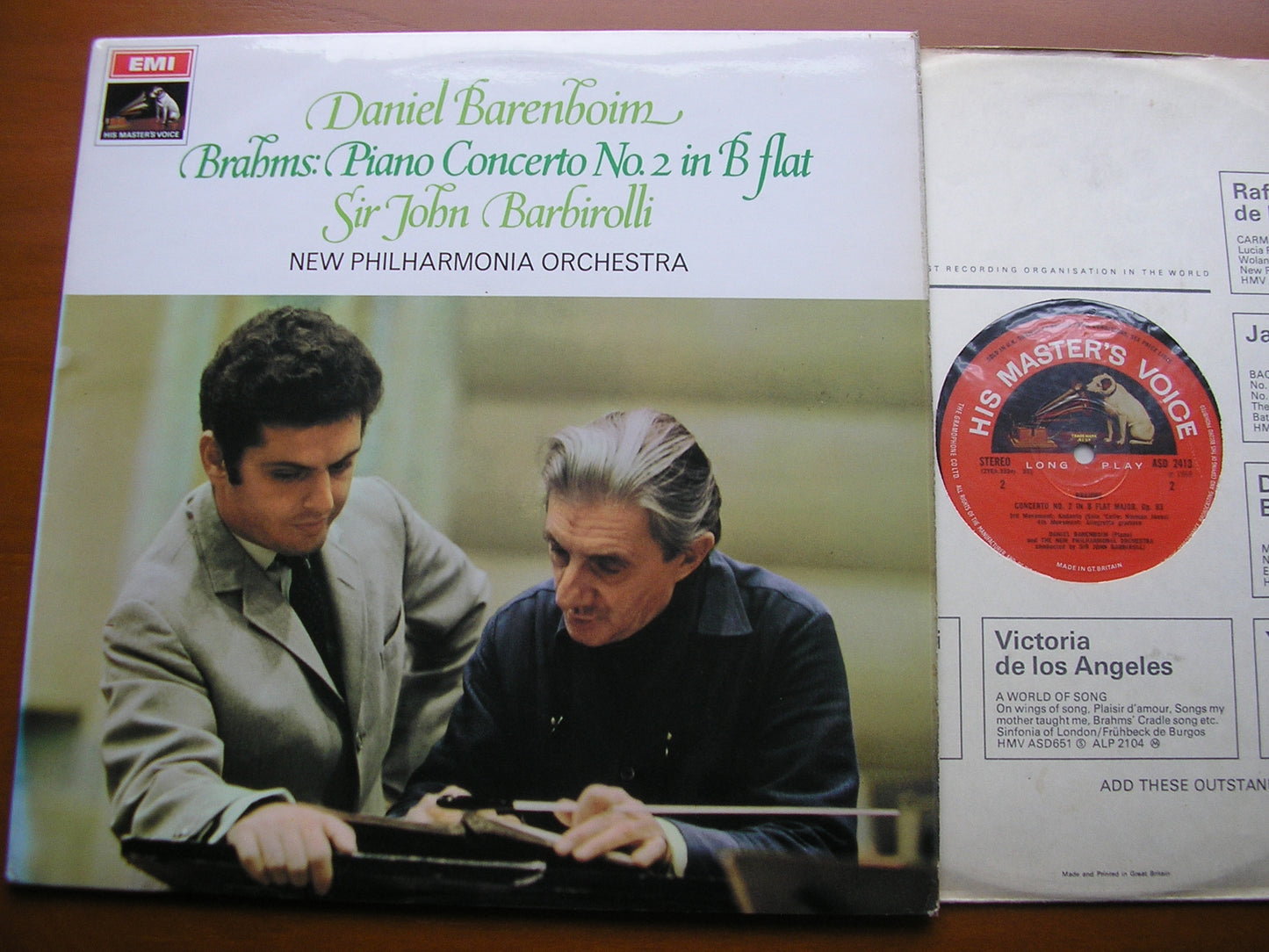 BRAHMS: PIANO CONCERTO No. 2    BARENBOIM / NEW PHILHARMONIA ORCHESTRA / BARBIROLLI    ASD 2413