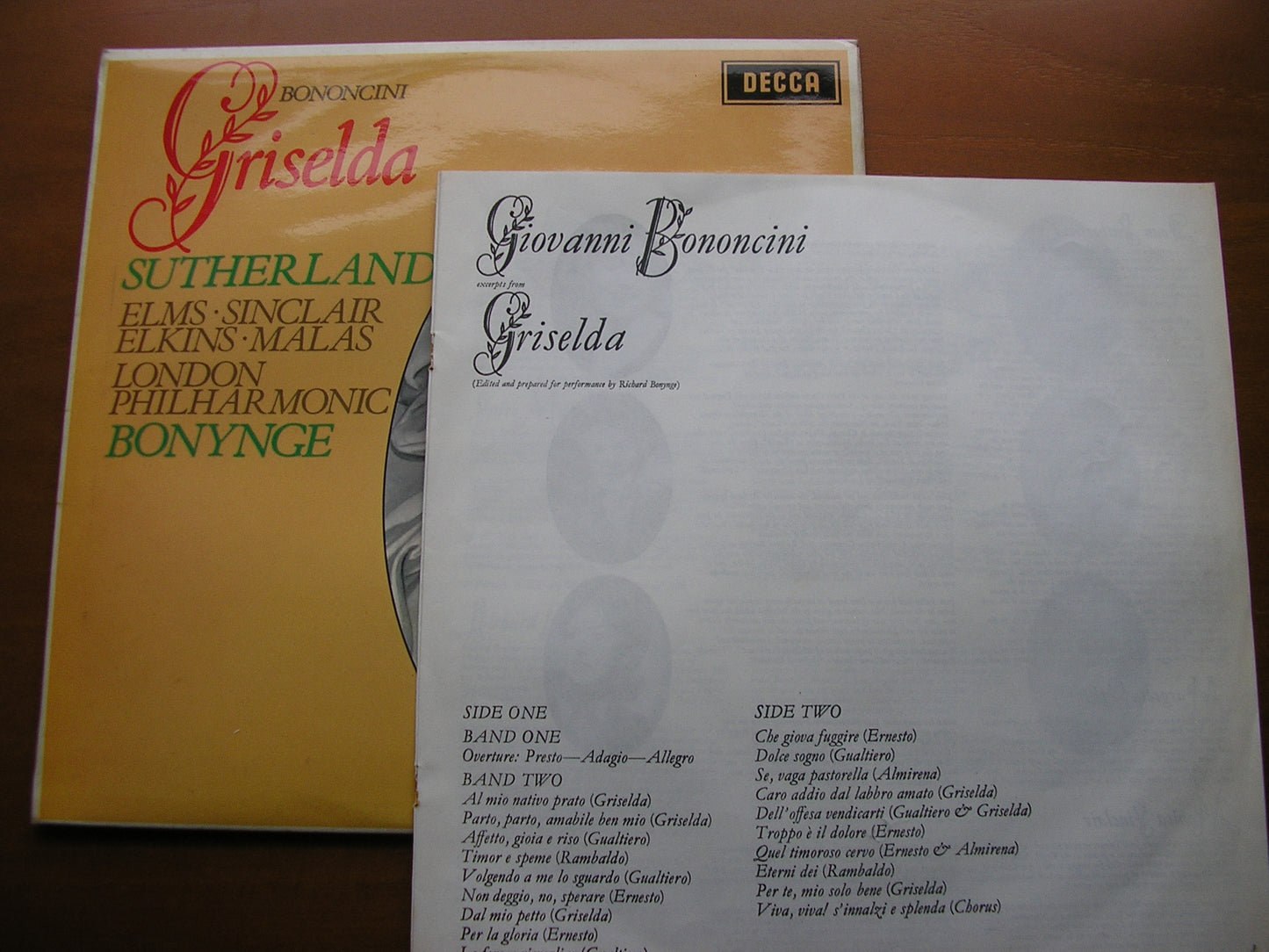 BONONCINI: GRISELDA     SUTHERLAND / ELKINS / SINCLAIR / MALAS / LONDON PHILHARMONIC ORCHESTRA / BONYNGE    SET 352