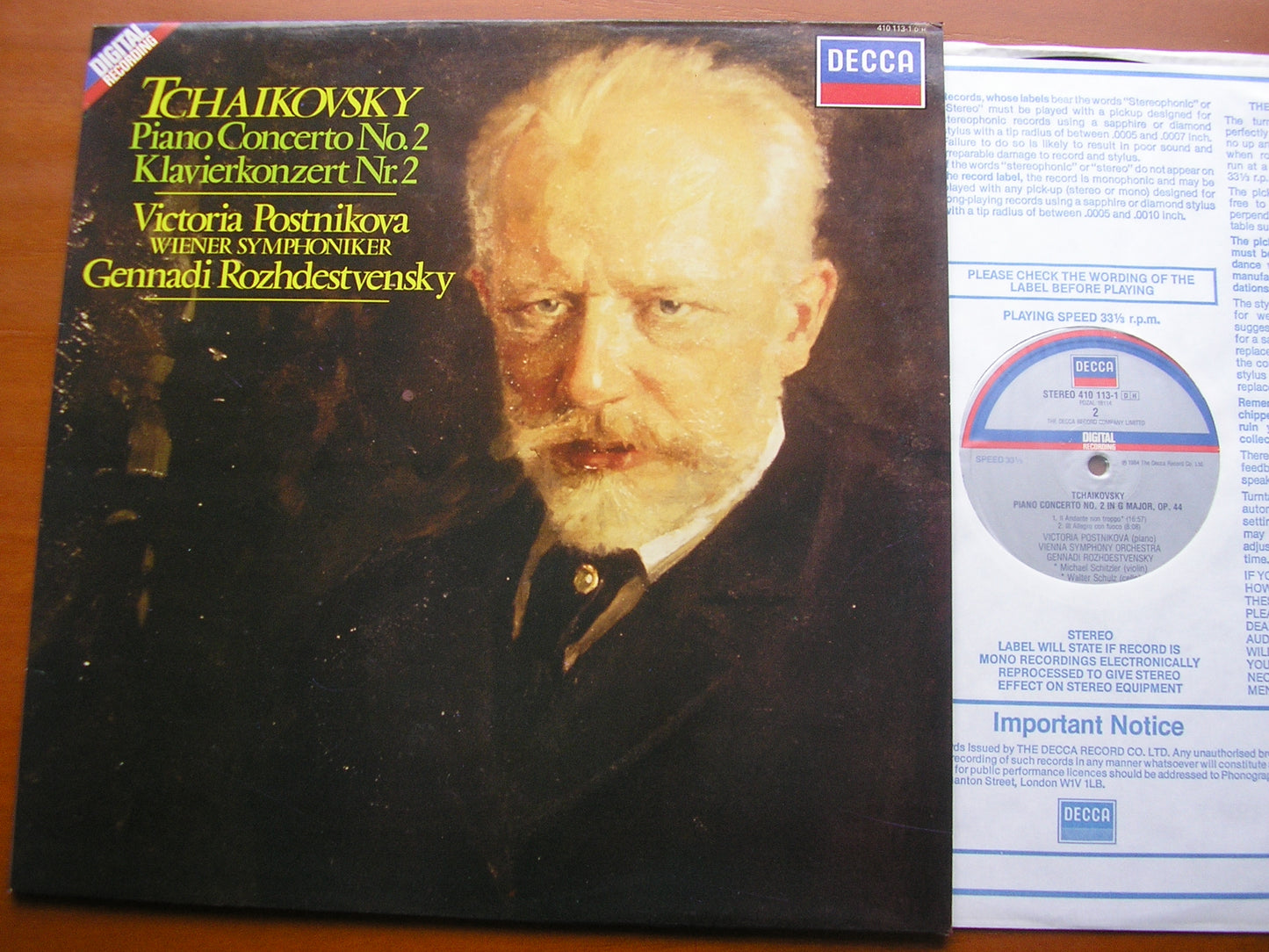 TCHAIKOVSKY: PIANO CONCERTO No. 2    POSTNIKOVA / VIENNA SYMPHONY / ROZHDESTVENSKY    410 113