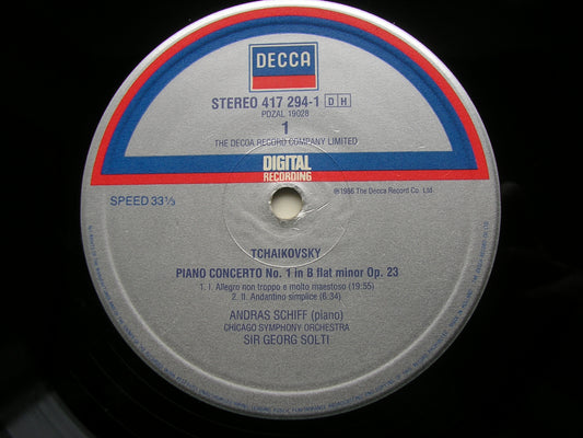 TCHAIKOVSKY: PIANO CONCERTO No. 1 / DOHNANYI: VARIATIONS    SCHIFF / CHICAGO SYMPHONY / SOLTI    417 294