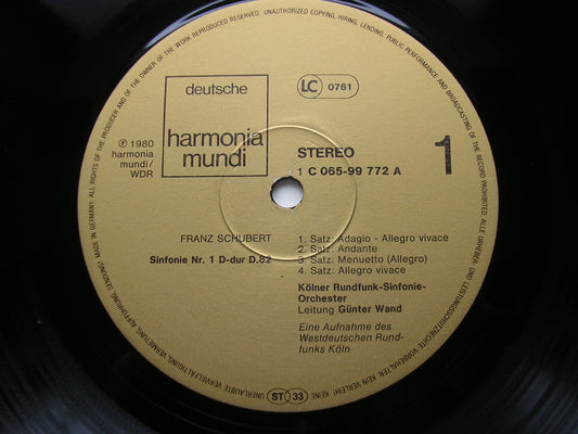 SCHUBERT: THE SYMPHONIES / ROSAMUNDE excerpts WAND / COLOGNE RADIO SYMPHONY 5 LP