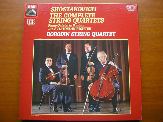 SHOSTAKOVICH: THE STRING QUARTETS / PIANO  QUINTET     THE BORODIN STRING QUARTET / RICHTER    EX 27 03393