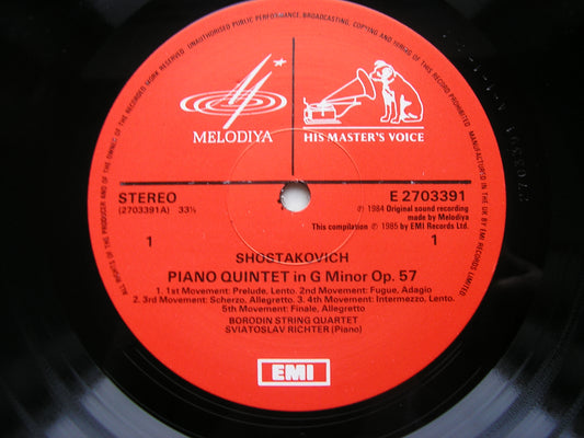 SHOSTAKOVICH: THE STRING QUARTETS / PIANO  QUINTET     THE BORODIN STRING QUARTET / RICHTER    EX 27 03393
