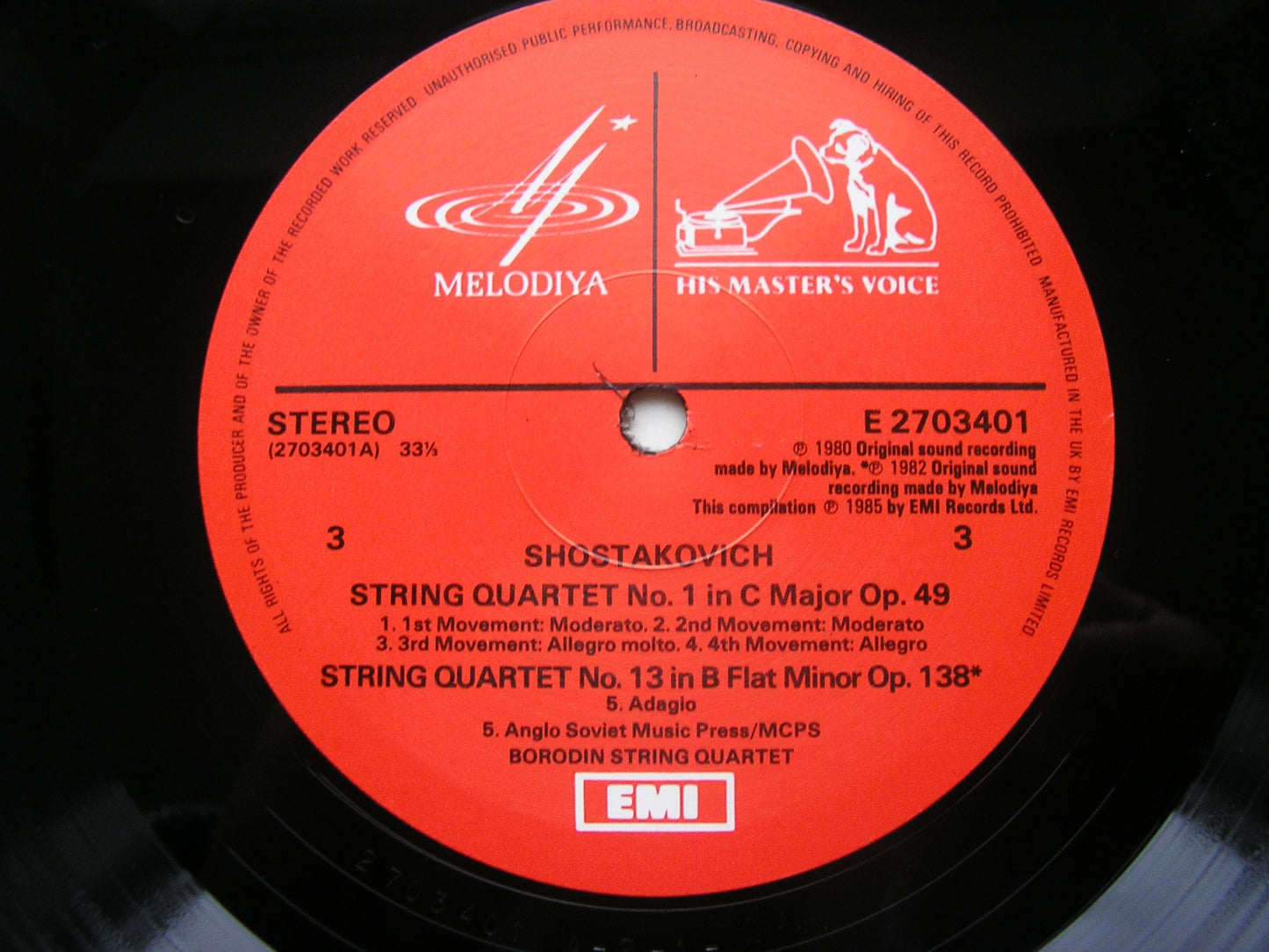 SHOSTAKOVICH: THE STRING QUARTETS / PIANO QUINTET THE BORODIN STRING QUARTET / RICHTER EX 27 03393