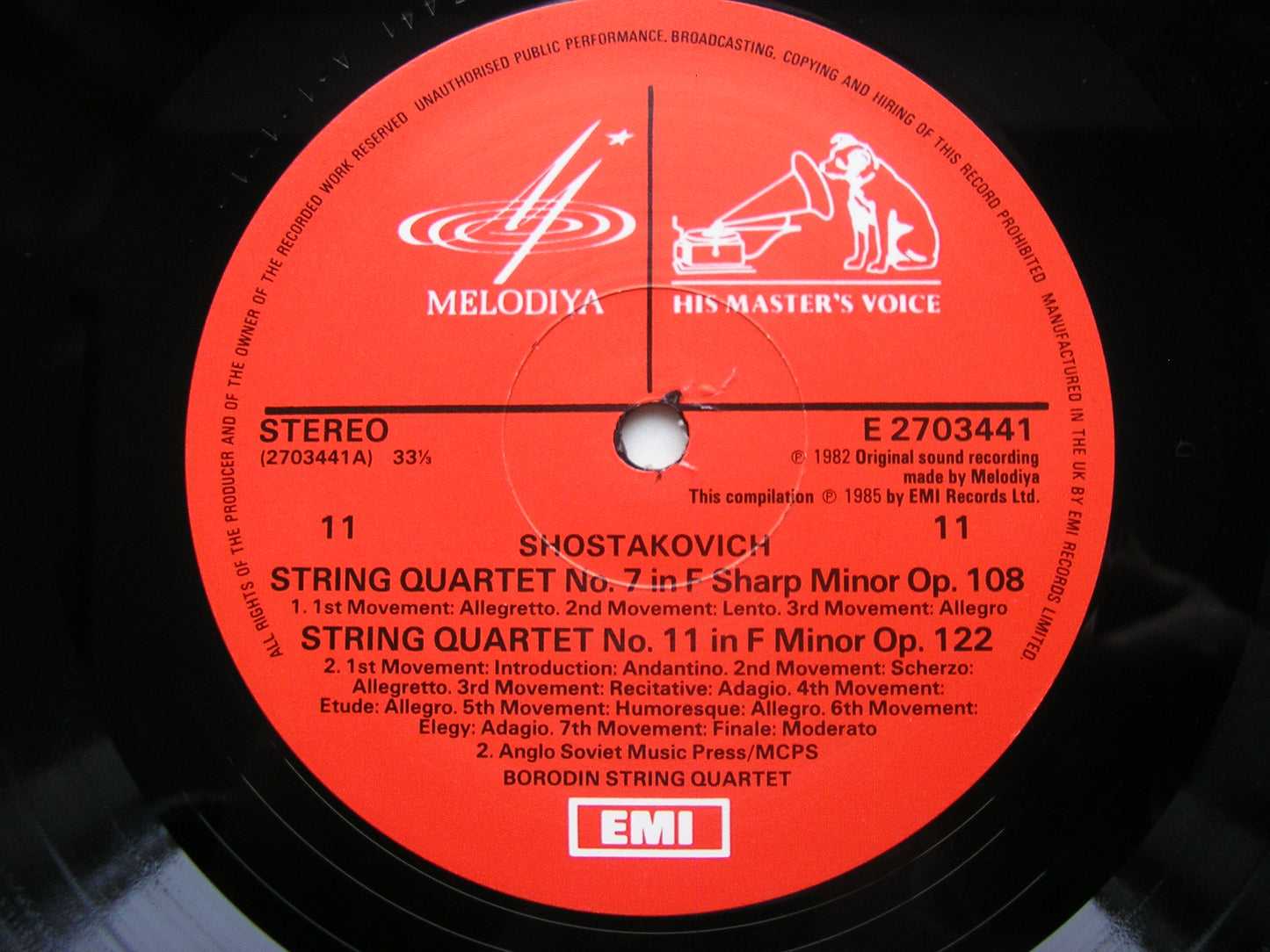 SHOSTAKOVICH: THE STRING QUARTETS / PIANO QUINTET THE BORODIN STRING QUARTET / RICHTER EX 27 03393