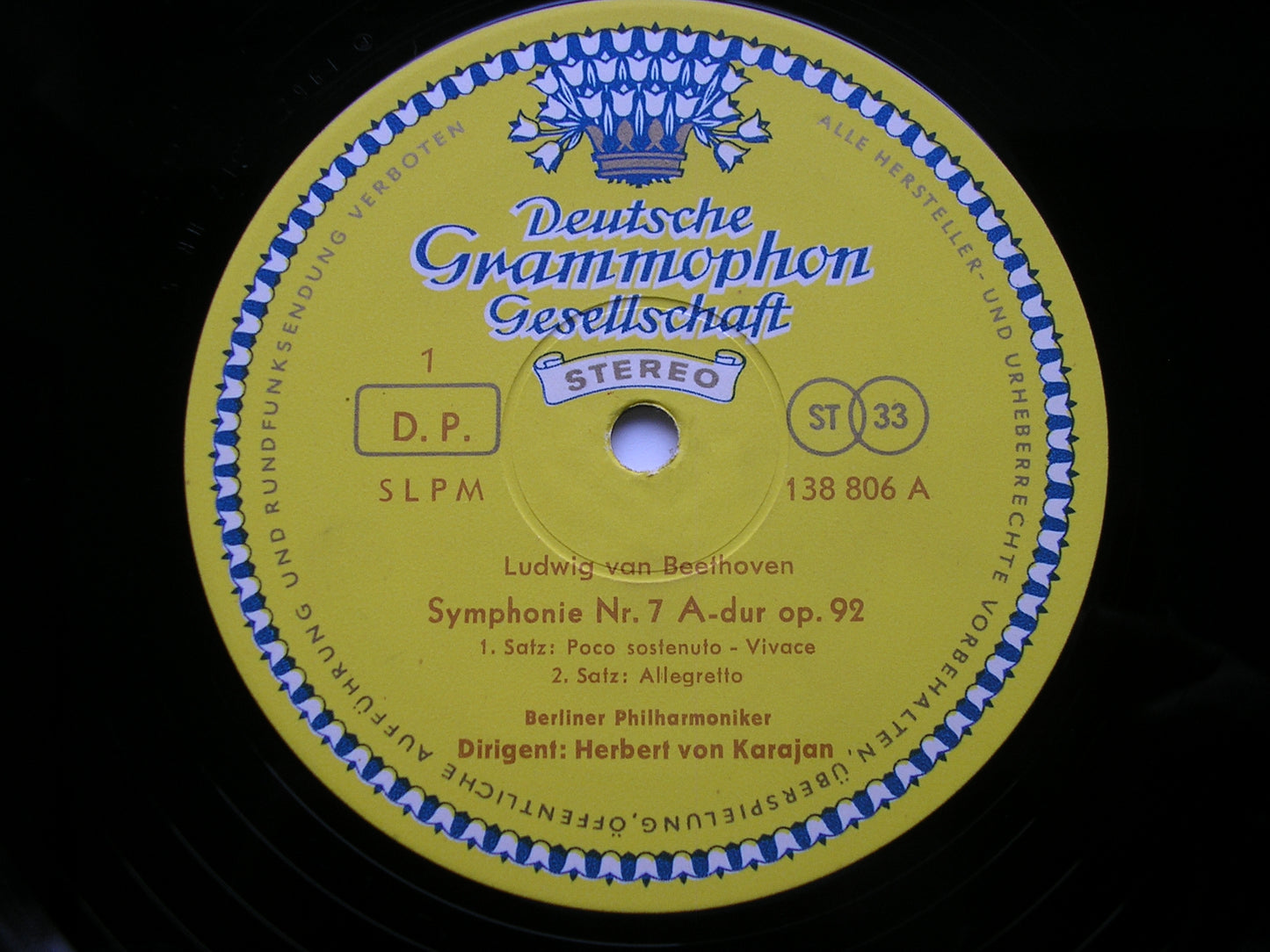 BEETHOVEN: SYMPHONY No. 7     KARAJAN / BERLIN PHILHARMONIC     138 806